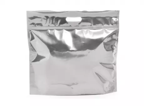 BOLSA LAM 32X40+5 LISO PLATEADO SANF C/ZIP CROMUS