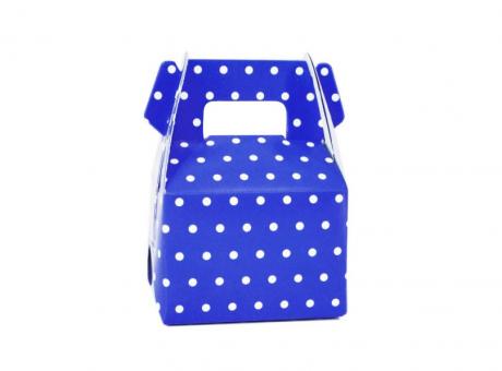 CAJITA PAPEL SOUVENIR 10P MOTAS AZUL