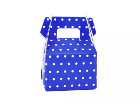 CAJITA PAPEL SOUVENIR 10P MOTAS AZUL