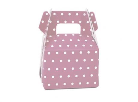 Imagen de CAJITA PAPEL SUVENIR 10P MOTAS ROSADO