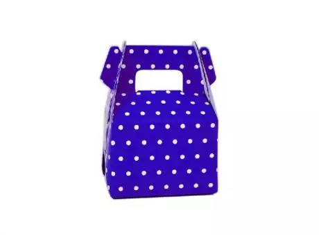 CAJITA PAPEL SOUVENIR 10P MOTAS PURPURA