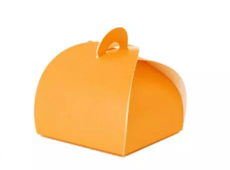 CAJITA PAPEL CURVO 10P (7X9X7) NARANJA