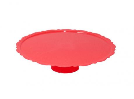 BANDEJA PLASTICA C/ BASE (30X8CM) ROJO