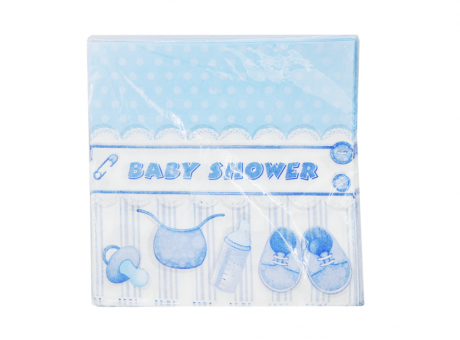 SERVILLETAS BABY SHOWER 20P CELESTE