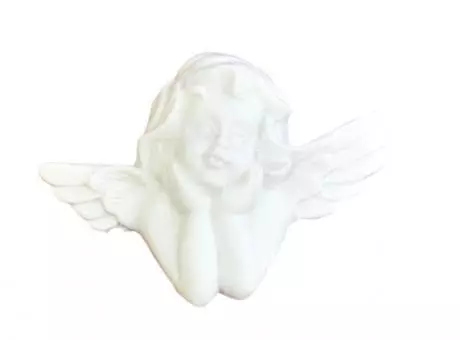 APLIQUE RESINA ANGEL 12P (4X2.5CM) BLANCO