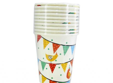 Imagen de VASO PAPEL 10P (7X9) DISEÑO GRANJA  (DS)
