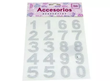 CALCOMANIA PIEDRAS NUMERO BLANCO