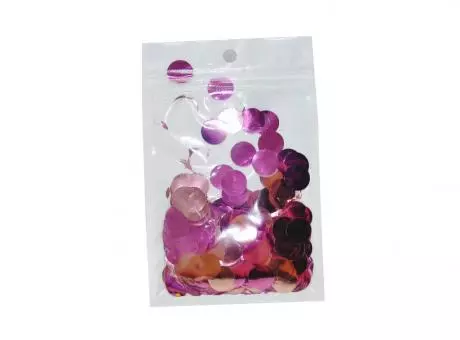 CONFETTI PARA GLOBO ROSA DORADO