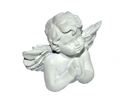 RESINA ANGEL NIÑO (10X8) BLANCO