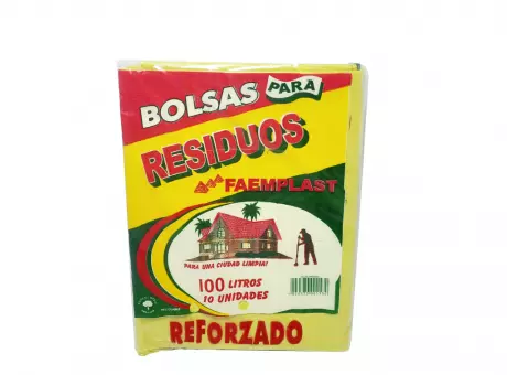BOLSA RESIDUO AMARILLO 100 LITROS REFORZADO