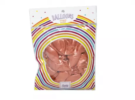 GLOBOS LATEX PERLADO 25P ROSA DORADO