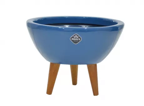 Imagen de PLANTERA RETRO CLASSIC 11 AZUL TURQUESA