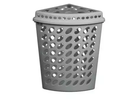 CESTO DE ROPA TRIANGULAR GRIS CON TAPA 43,7 L R. 2810 PLASNEW