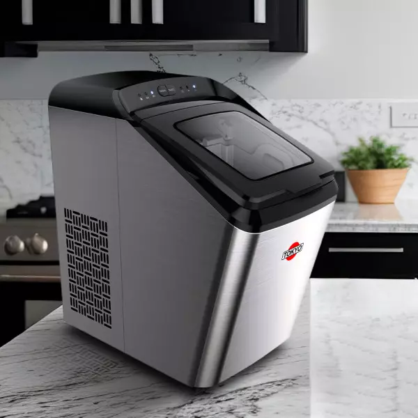 Imagen miniatura de FABRICADORA DE HIELO TOKYO TOK-IM 15KGS CARGA MANUAL INOX