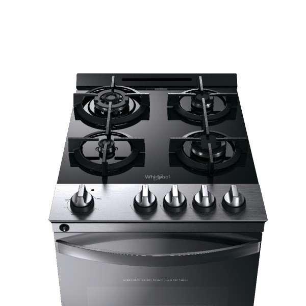 Imagen de COCINA A GAS WHIRLPOOL 4H WF04VBR INOX MESADA VITRO