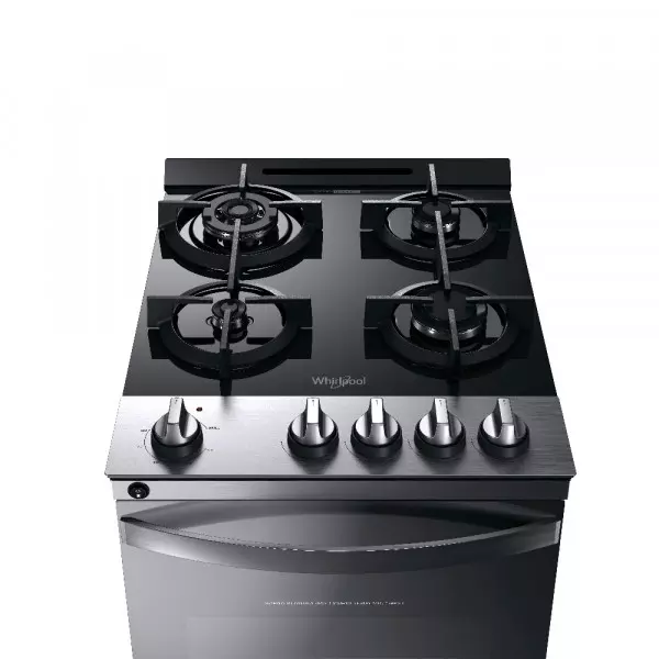 Imagen miniatura de COCINA A GAS WHIRLPOOL 4H WF04VBR INOX MESADA VITRO