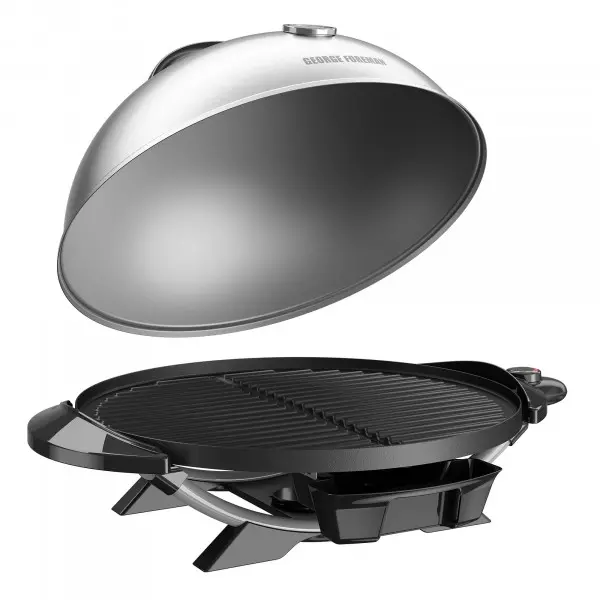 Imagen miniatura de PARRILLA ELECTRICA FAMILIAR GEORGE FOREMAN GFO3320S-CL 15 PORCIONES 2000W + ADAP