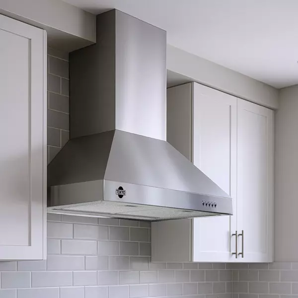 Imagen miniatura de CAMPANA PIRAMIDAL TOKYO INOX DELUXE 4H 60CM C/CARB.ACT.