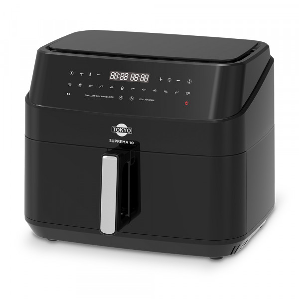 Imagen de AIR FRYER TOKYO SUPREMA 10LTS DOBLE CANASTA C/DIVISOR EXTRAIBLE 200°C 2400W