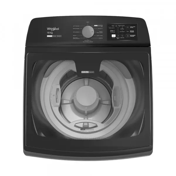 Imagen miniatura de LAVARROPAS WHIRLPOOL WWH18AT DUAL WASH 18KG CARGA SUP TITANIUM