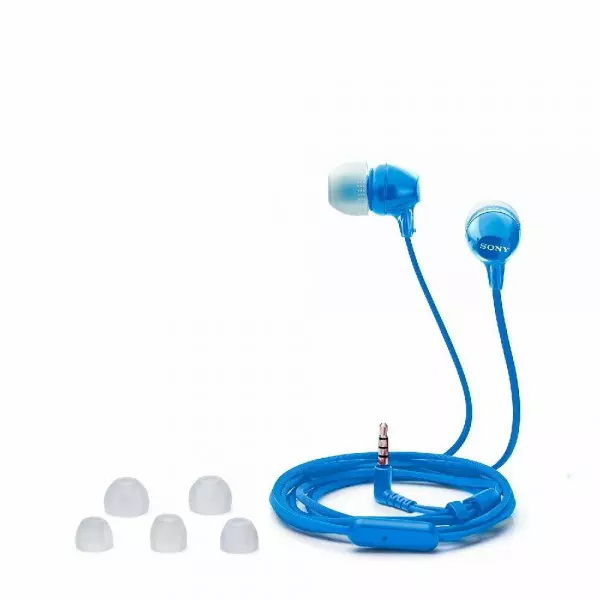 Imagen miniatura de AURICULAR SONY MDR-EX15AP BLUE C/MIC.