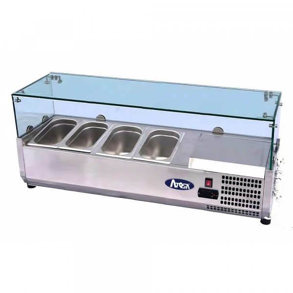 Imagen de BUFFET DE MESA REFRIGERADA INOX ATOSA ESL3881 MOD.VRX1200/380  4BAND GN 1/3 2 A