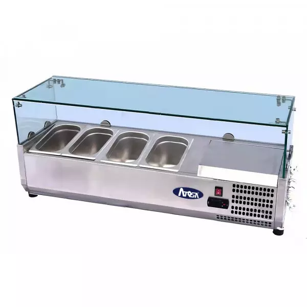 Imagen miniatura de BUFFET DE MESA REFRIGERADA INOX ATOSA ESL3881 MOD.VRX1200/380  4BAND GN 1/3 2 A