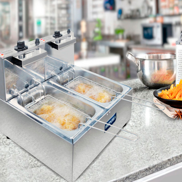 Imagen de FREIDORA ELECTRICA METVISA 6 LITROS DOBLE (3L+3L)