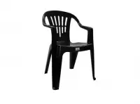 Imagen miniatura de SILLA IVANNA ABIERTA NEGRA INPLAST- PY
