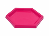 Imagen miniatura de BANDEJA PLASTICA HEXAGONO (22X2CM) FUCSIA