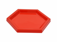 Imagen miniatura de BANDEJA PLASTICA HEXAGONO (22X2CM) ROJO