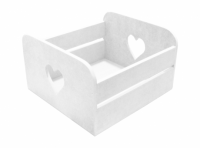 Imagen miniatura de CAJA MDF 20X20 CORAZON BLANCO PEQUEÑO