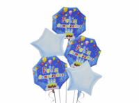 Imagen miniatura de SET GLOBO FELIZ CUMPLE AZUL YF5136 5P