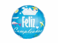 Imagen miniatura de GLOBO BARQUITO PAPEL \\\\"FELIZ CUMPLEAÑOS\\\\" (45CM) CELESTE