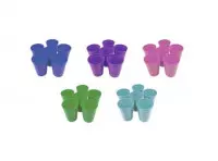 Imagen miniatura de JGO VASO PLAST. C/6 PCS R.020 COLORES SURTIDOS SAN JORGE
