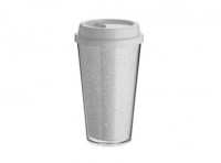 Imagen miniatura de VASO BUCKS 500ML GLITTER DOBLE PARED BLANCO