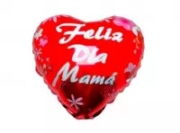 Imagen miniatura de GLOBO CORAZON \\\\\"FELIZ DIA MAMA\\\\\" (25CM) ROJO