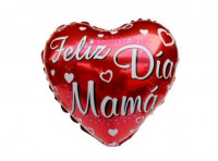 Imagen miniatura de GLOBO CORAZON \\\\"FELIZ DIA MAMA\\\\" (25CM) ROJO