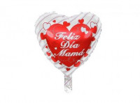 Imagen miniatura de GLOBO CORAZON \\\\"FELIZ DIA MAMA\\\\" (45CM) ROJO