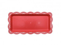 Imagen miniatura de BANDEJA PLASTICA RECTANGULO (30X15) ROJO