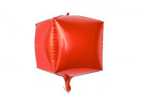 Imagen miniatura de GLOBO CUBO (55CM) ROJO METAL.