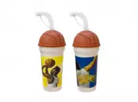 Imagen miniatura de VASO PLASTICO CON PAJITA BASKET