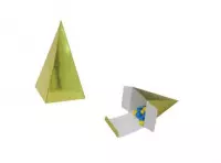 Imagen miniatura de CAJITA PIRAMIDE 10P (6.5X12.5) DORADO