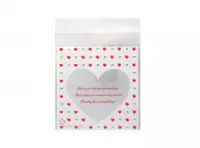 Imagen miniatura de BOLSITA DE GALLETITA 50P (10X10X3) CORAZON BLANCO