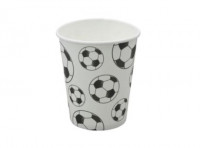 Imagen miniatura de VASOS PAPEL PELOTA 10P (200ML) BLANCO/NEGRO