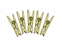 Imagen miniatura de PINZITA MADERA 25P (3.5CM) DORADO