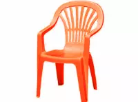 Imagen miniatura de SILLA IVANNA ABIERTA NARANJA INPLAST- PY