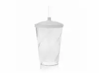Imagen miniatura de VASO ACRILICO C/ PAJITA TRANSPARENTE MAXX