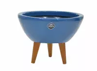 Imagen miniatura de PLANTERA RETRO CLASSIC 11 AZUL TURQUESA