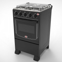 Imagen miniatura de COCINA A GAS TOKYO DALLAS NEGRO 4H MESA INOX TAPA DE VIDRIO HORNO LIMPIA FACIL